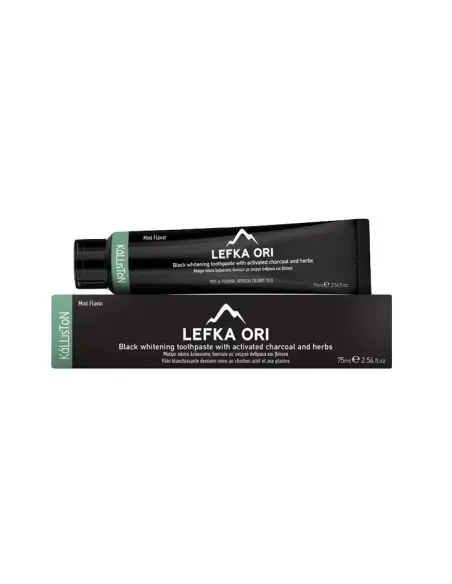 Kalliston Lefka Ori Black Whitening Toothpaste With Activated Charcoal And Herbs 75ml 6475 Kalliston
