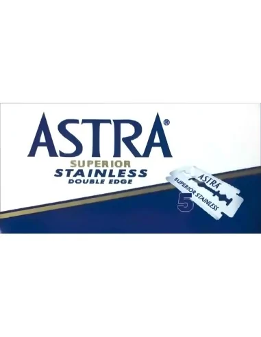 Astra Superior Stainless DE Safety Razor Blades - Pack Of 5 0784 Astra Razor Blades €0.95 €0.77