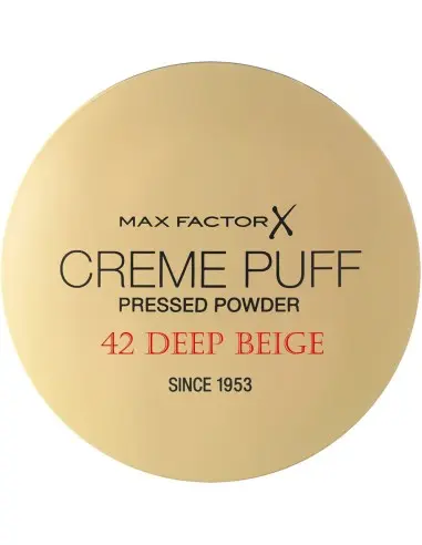 Compact Πούδρα Προσώπου Creme Puff Max Factor 42 Deep Beige 11207 Max Factor