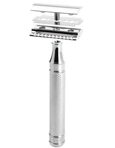 Muhle R89 Grande Ξυριστική Μηχανή Ασφαλείας Κλειστού Τύπου 3 Τεμαχίων Nickel 1196 Muhle