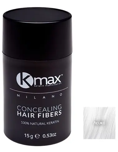 Keratin Hair Fibers White Regular Kmax Milano 15gr 7616 Kmax KMax Milano €24.50 €19.76