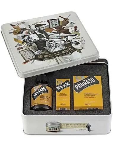 Tin Wood And Spice Beard Care Kit Proraso OfSt-7468 Proraso