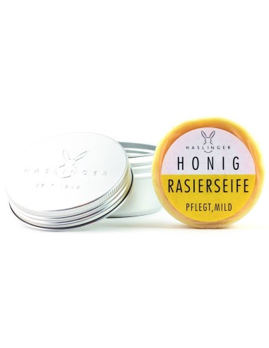 Haslinger Shaving Soap Honey in Aluminium Case 60gr HairMaker.Gr