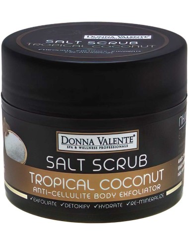 Salt Scrub Donna Valente Tropical Coconut 250gr 7636 Donna Valente Body Scrubs €10.11 product_reduction_percent€8.15
