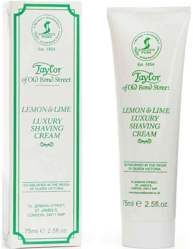 Taylor Of Old Bond Street Lemon & Lime Shaving Cream 75ml Disc-2726 Taylor Of Old Bond Street