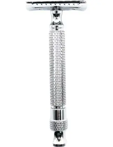 Safety Razor DE Open and Closed Comb Yaqi Chrome Color Knurled RAC2005 11420 Yaqi Open Comb Safety Razors €28.90 €23.31