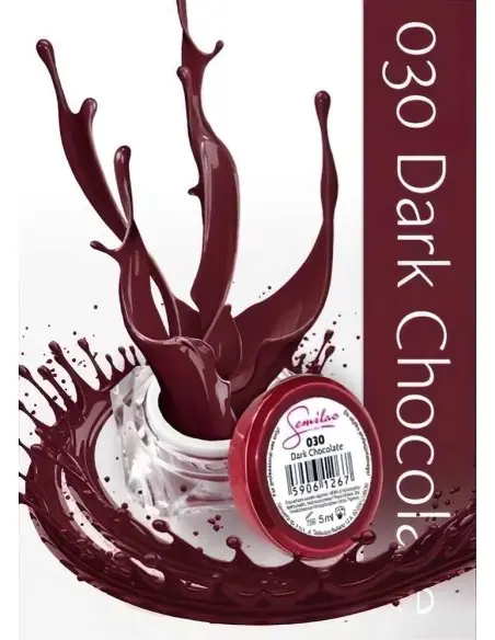 Semilac Uv Gel 030 Dark Chocolate 5ml 4212 Semilac Semilac UV/LED GEL €4.45 €3.59 Semilac Uv Gel 030 Dark Chocolate 5ml 4212 Semilac Semilac UV/LED GEL €4.45 €3.59