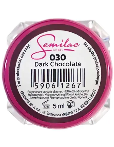 Semilac Uv Gel 030 Dark Chocolate 5ml 4212 Semilac Semilac UV/LED GEL €4.45 €3.59