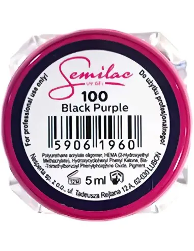 Semilac Uv Gel 100 Black Purple 5ml 4223 Semilac Semilac UV/LED GEL €4.45 €3.59