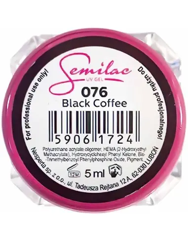 Semilac Uv Gel 076 Black Coffee 5ml 4225 Semilac Semilac UV/LED GEL €4.45 €3.59