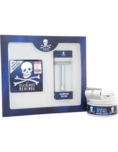 The BlueBeards Revenge Scimitar Double - Edge Razor & Shaving Cream 100ml Kit Disc-9645 The Bluebeards Revenge Shaving Starte...