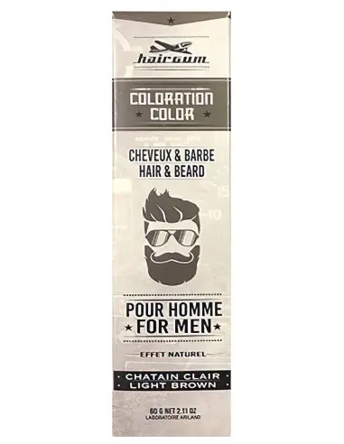Hairgum Coloration Colour Hair & Beard Light Brown 60ml Disc-5062 Hairgum Hairdyes For Men €14.50 €11.69