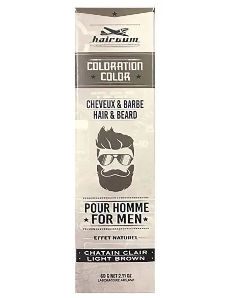 Hairgum Coloration Colour Hair & Beard Light Brown 60ml Disc-5062 Hairgum Hairdyes For Men €14.50 €11.69