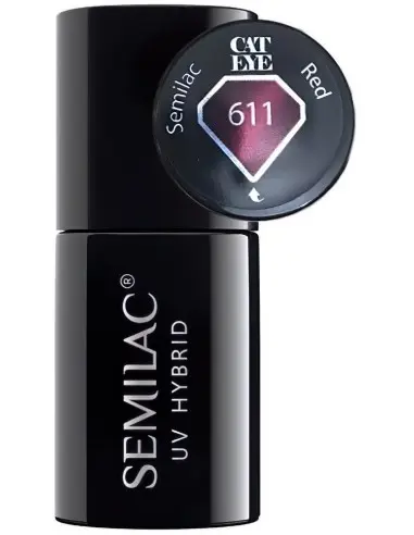 Semilac UV Hybrid 611 Cat Eye Red 7ml OfSt-8371 Semilac Semilac HyBrids €6.21 €5.01