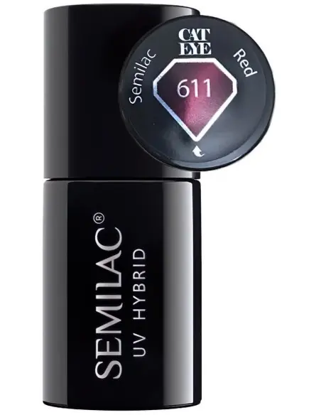 Semilac UV Hybrid 611 Cat Eye Red 7ml OfSt-8371 Semilac Semilac HyBrids €6.21 €5.01