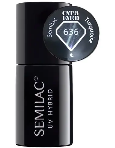 Semilac UV Hybrid 636 Cat Eye 3D Turquoise 7ml OfSt-8376 Semilac Semilac HyBrids €0.00 product_reduction_percent€0.00