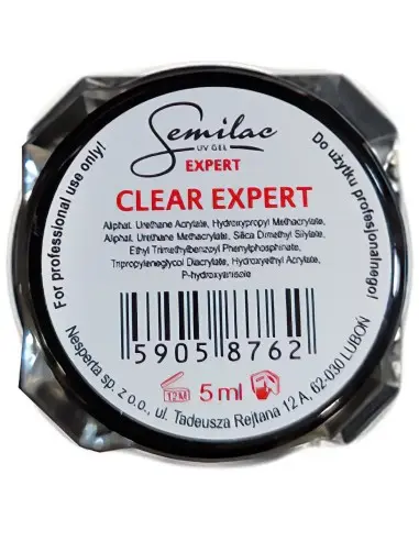 Semilac Gel χτισίματος UV Gel Expert Clear 5ml 10354 Semilac