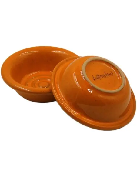 Κεραμικό Μπολ Ξυρίσματος Πορτοκαλί Με Ραβδώσεις Le Biricchine OfSt-11448 Le Biricchine