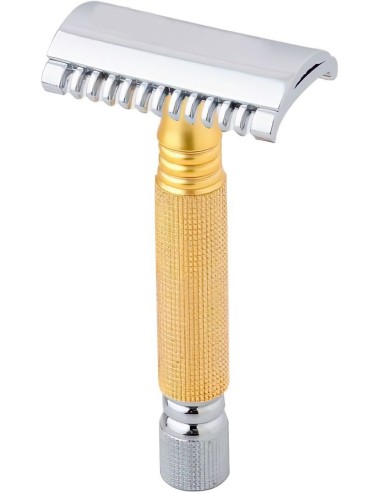 Ξυριστική Μηχανή Ασφαλείας Ανοιχτού Τύπου Τριών Τεμαχίων Pearl Shaving SSH02 Gold 11700 Pearl Shaving Open Comb Safety Razors...