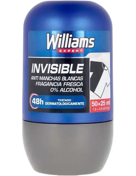 Deodorant Roll on Invisible Williams 75ml OfSt-11710 Williams Deodorant €3.90 €3.14