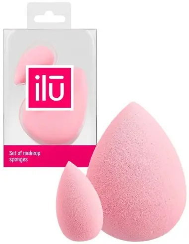 Ilū Set of Two Make-up Sponges Pink 10911 Ilu Makeup Accesories €7.90 €6.37