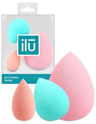 Ilū Set of Three Make-up Sponges 10913 Ilu Makeup Accesories €7.80 €6.29