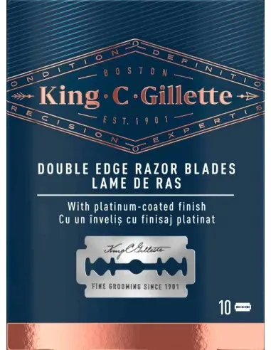 Double Edge Safety Razor Blades King C Gillette - Pack Of 10 OfSt-11721 Gillette Razor Blades €4.90 €3.95