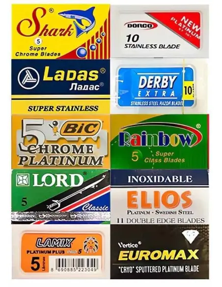 20 Sample Pack Παραδοσιακές Λεπίδες Ξυρίσματος Double Edge 10632