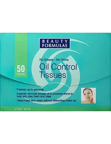 Beauty Formulas Oil Control Tissues 50 pcs 7644 Beauty Formulas For the face €4.40 €3.55