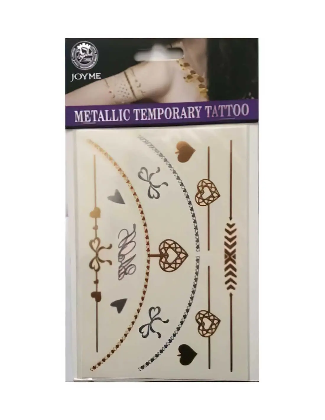 Metallic Temporary Tattoos - Six Sheets of Gold and Silver Bohemian Henna  Tattoo (Series 2) | Oriental Trading