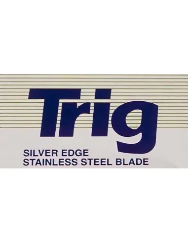 Trig Silver Edge Stainless Double Edge Razor 10 Blades 2484 Trig