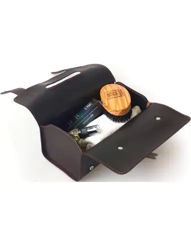 1541 London Large Barrel Washbag Dark Brown LB04 7456 1541 London