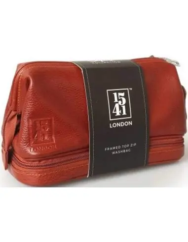 1541 London Framed Top Zip Washbag Tan Brown 7457 1541 London Shaving Cases €71.90 €57.98