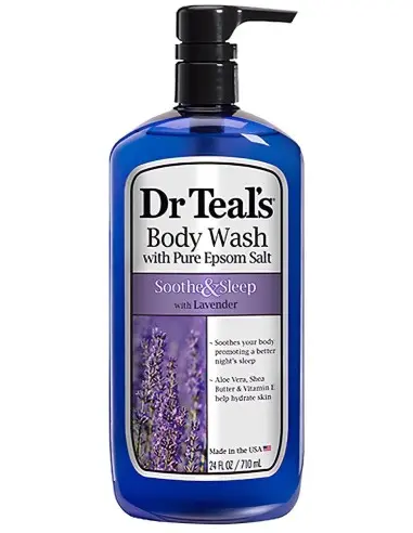 Dr Teal’s Body Wash with Pure Epsom Salt Lavender 710ml Base-9093 Dr Teal’s