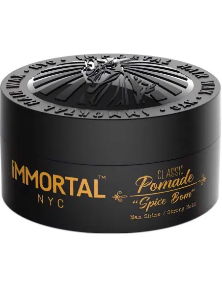 Hair Classic Pomade Spice Bom Strong Hold Immortal NYC 150ml Disc-11796 Immortal NYC Strong Pomade €8.50 -10%€6.85