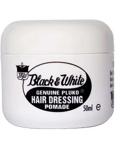 Black & White Genuine Pluko Hairdressing Pomade 50ml Base-0492 Black And White