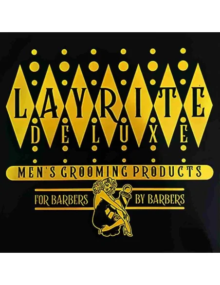 Layrite Deluxe Men's Grooming Products Black Sticker 8.90 x 8.90cm 0443 Layrite