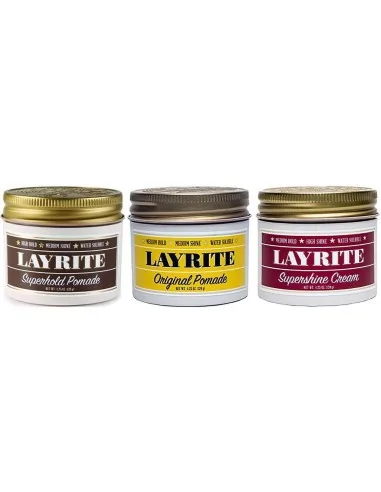 Layrite Super Shine Cream & Original Deluxe & Super Hold Pomade 120gr Pack 1924 Layrite Gift Sets €59.70 -10%€48.15