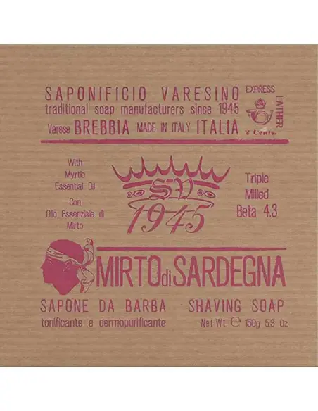 Saponificio Varesino Mirto Di Sardegna Shaving Soap Beta 4.3 150g OfSt-6287 Saponificio Varesino Traditional Shaving Soaps €3...