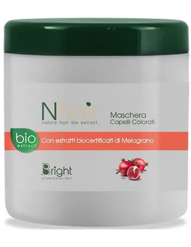 Bright Professional Hair Nhair Μάσκα Για Βαμμένα Μαλλιά Με Εκχύλισμα Ροδιού 1000ml 11076 Bright Professional Hair