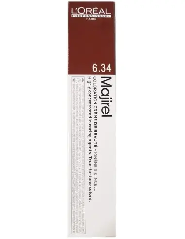Hair Dye Majirel 6.34 Dark Blonde Gold Copper L'Oreal Professionnel 50ml 4063 L'Oreal Professionnel Pro Hair Dye HairDye L'Or...