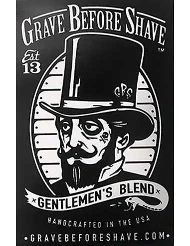 Fisticuffs Grave Before Shave Gentlemen's Blend Sticker Height: 10,5cm Width: 7cm 3891 Fisticuffs LLC Stickers €1.90 €1.54