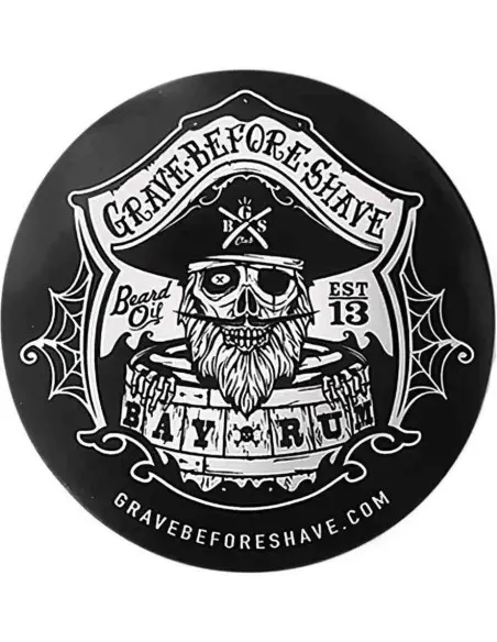 Fisticuffs Grave Before Shave Bay Rum Sticker 10.5 x 10.5cm 5269 Fisticuffs LLC Stickers €1.90 €1.54