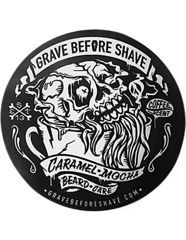 Fisticuffs Grave Before Shave Caramel Mocha Sticker 9 x 9cm 4817 Fisticuffs LLC Stickers €1.90 €1.54