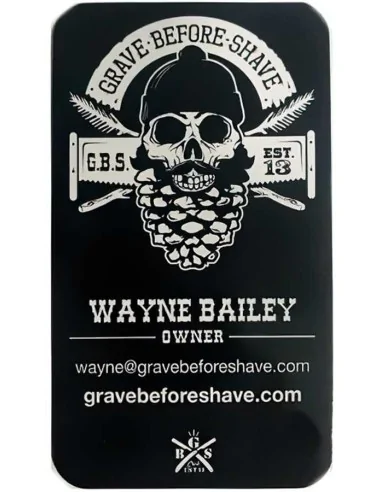 Fisticuffs Grave Before Shave Wayne Bailey Owner Card 1639 Fisticuffs LLC