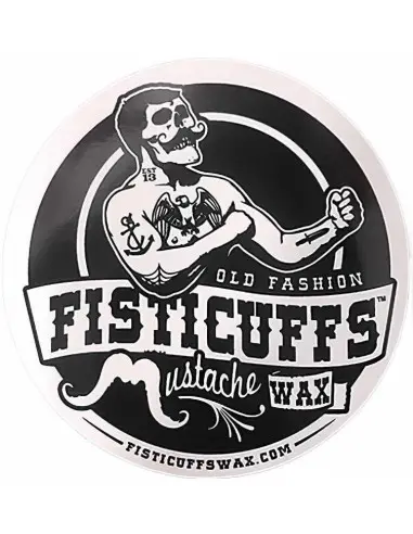 Fisticuffs Old Fashion Mustache Wax Sticker 10.5 x 10.5cm 5212 Fisticuffs LLC Stickers €1.90 €1.54