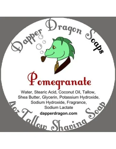 Dapper Dragon Pomegranate shaving soap 4oz w/ Tallow Base-1447 Dapper Dragon Base €18.90 €15.24