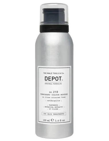 Temporary Colour Mousse Anthracite No. 210 Depot The Male Tools & Co 100ml 11880 Depot - The Male Tools & Co. Hair Mousse €14...