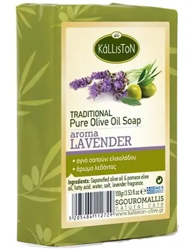 Kalliston Traditional Pure Olive Oil Soap Lavender 100gr OfSt-397 Kalliston Natural Care Soaps €0.90 €0.73