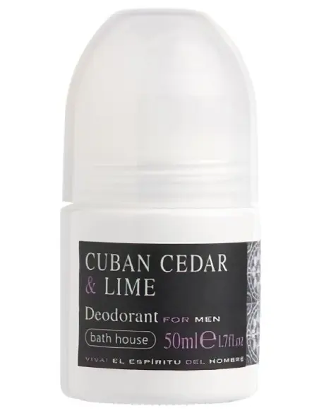 Bath House Cuban Cedar & Lime Deodorant 50ml OfSt-4229 Bath House